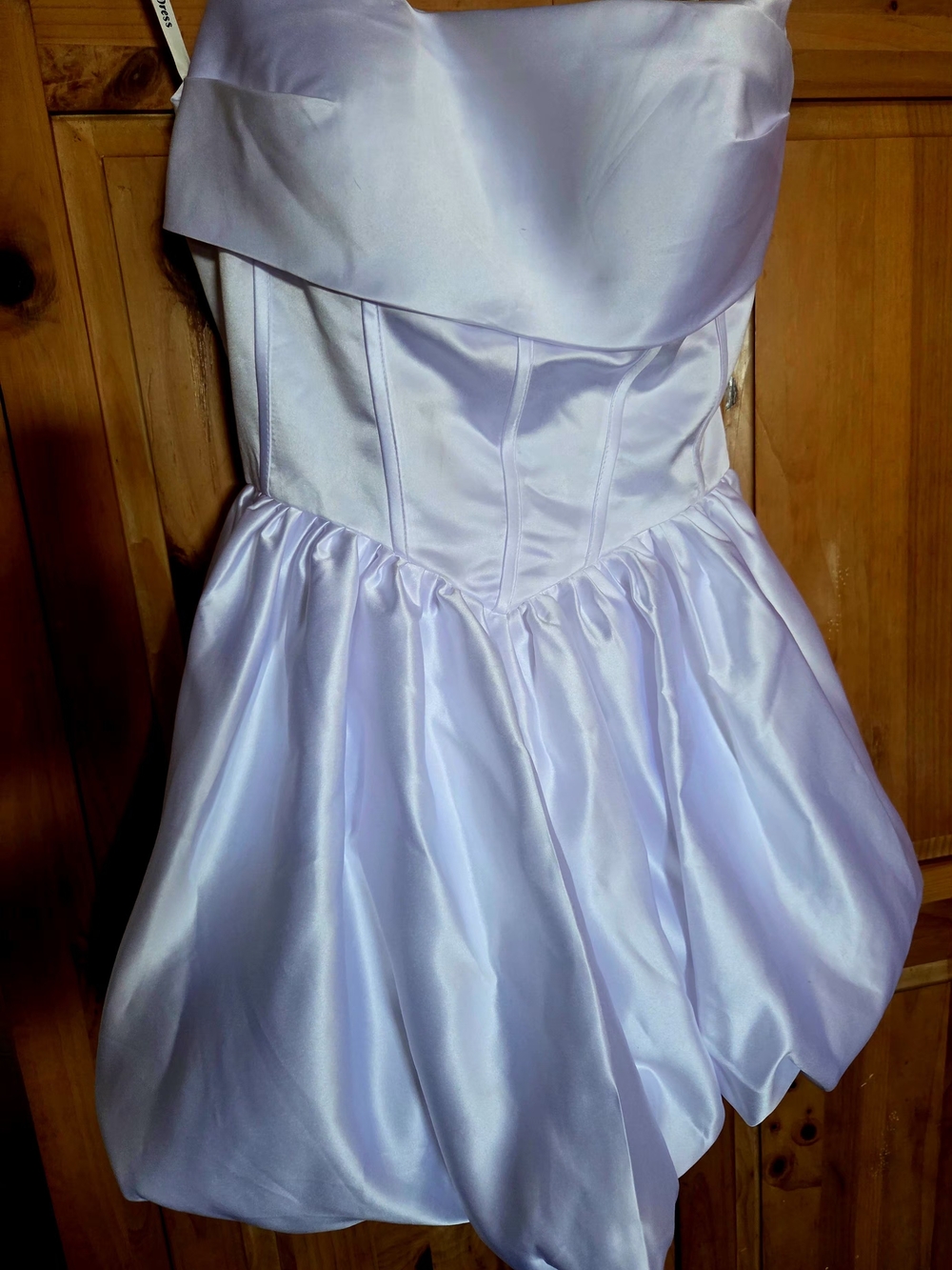 White Satin Dress 16